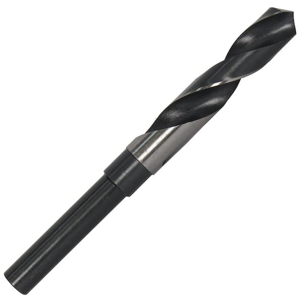 Drill America 1-5/32 in. High Speed Steel Black and Bright Reduced Shank Twist Drill Bit with 1/2 in. Shank