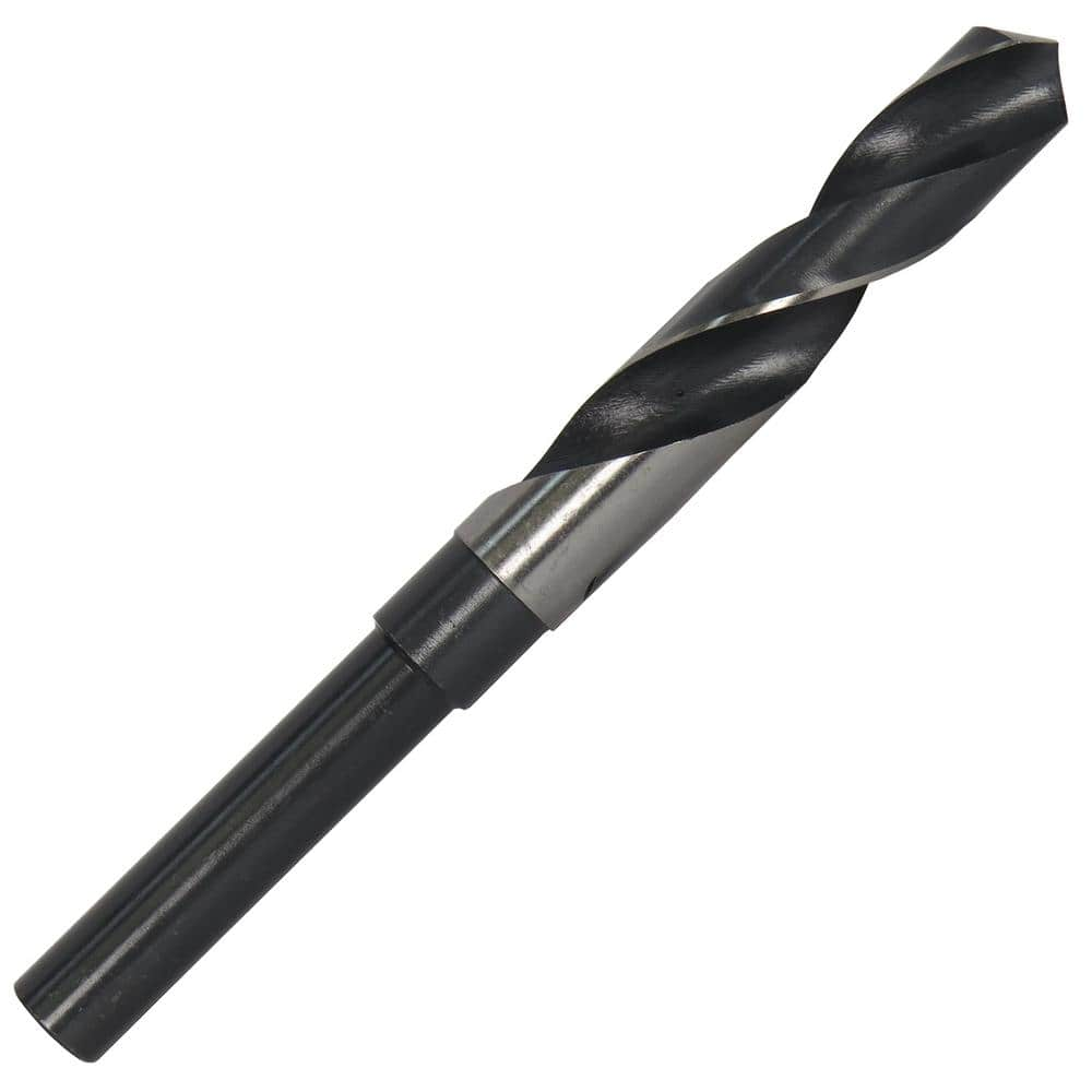 Drill America 59/64 in. High Speed Steel Black and Bright Reduced Shank Drill Bit with 1/2 in. Shank