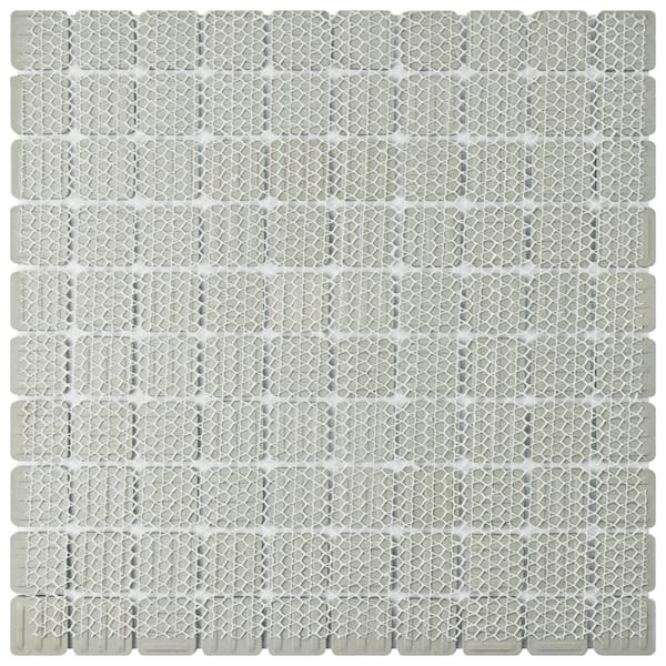 Merola Tile Crystalline Square Pink 11-3/4 in. x 11-3/4 in