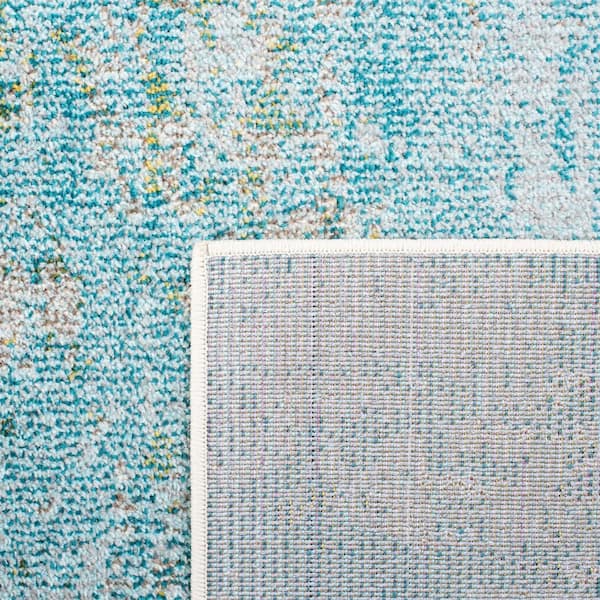 SAFAVIEH Madison Light Blue/Green 7 ft. x 7 ft. Abstract