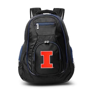 NCAA Illinois Fighting Illini 19 in. Black Trim Color Laptop Backpack