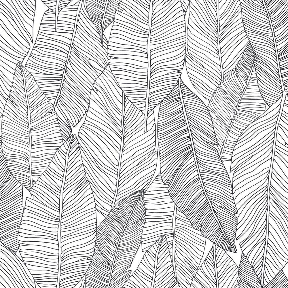 ESTA Home Thuy Grey Banana Leaves Grey Wallpaper Sample DD139011SAM ...