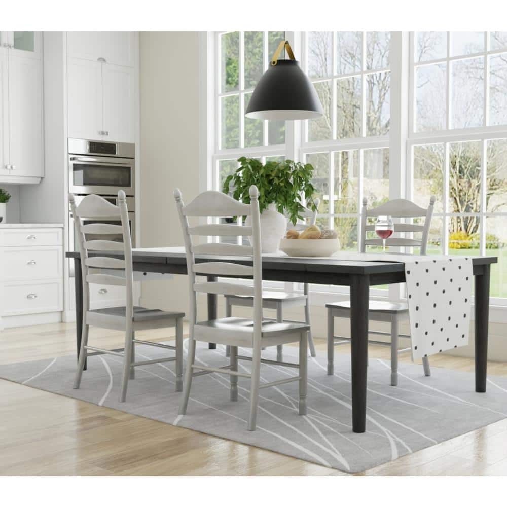 Whitman Whitewash Solid Wood Ladderback Side Chair