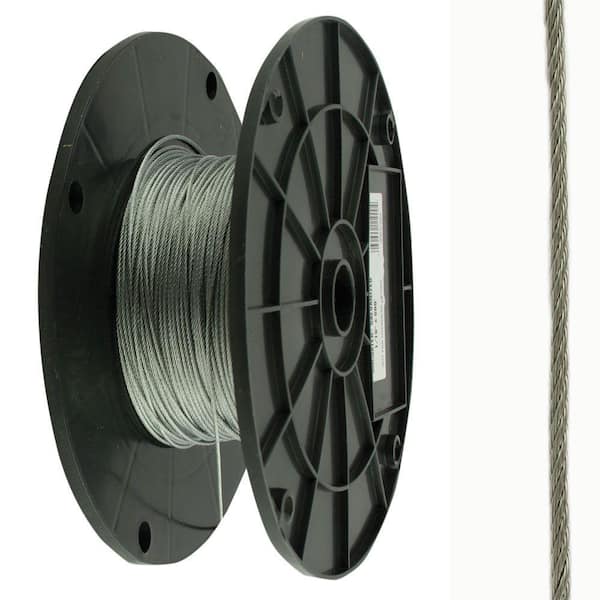Everbilt 3/32 in. x 200 ft. Stainless Steel Uncoated Wire Rope