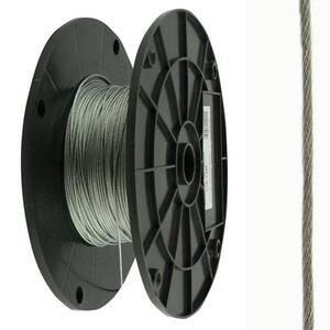 3/32 in. x 1 ft. Stainless Steel Uncoated Wire Rope