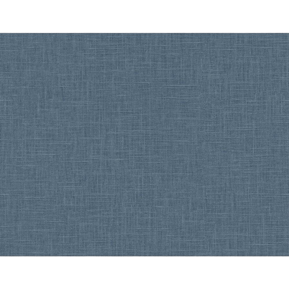 Seabrook Designs 60.75 sq. ft. Marine Blue Myrna Linen Embossed Vinyl