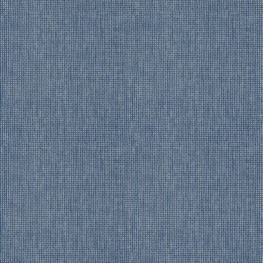Dunstan Indigo Basketweave Non-Pasted Vinyl Wallpaper