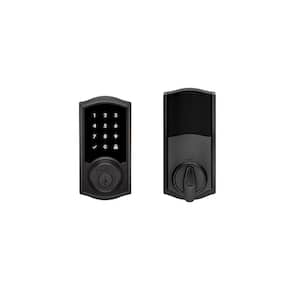 Premis Touchscreen Smart Lock Venetian Bronze Single Cylinder Keypad Electronic Deadbolt with Tustin Hall/Closet Lever