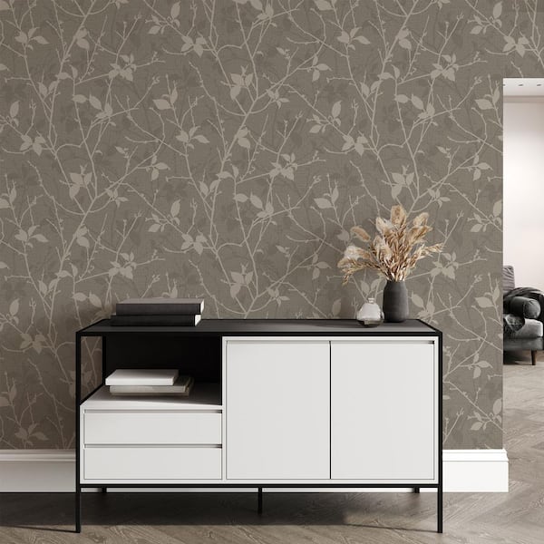 Belle Gold and Taupe Wallpaper Sample