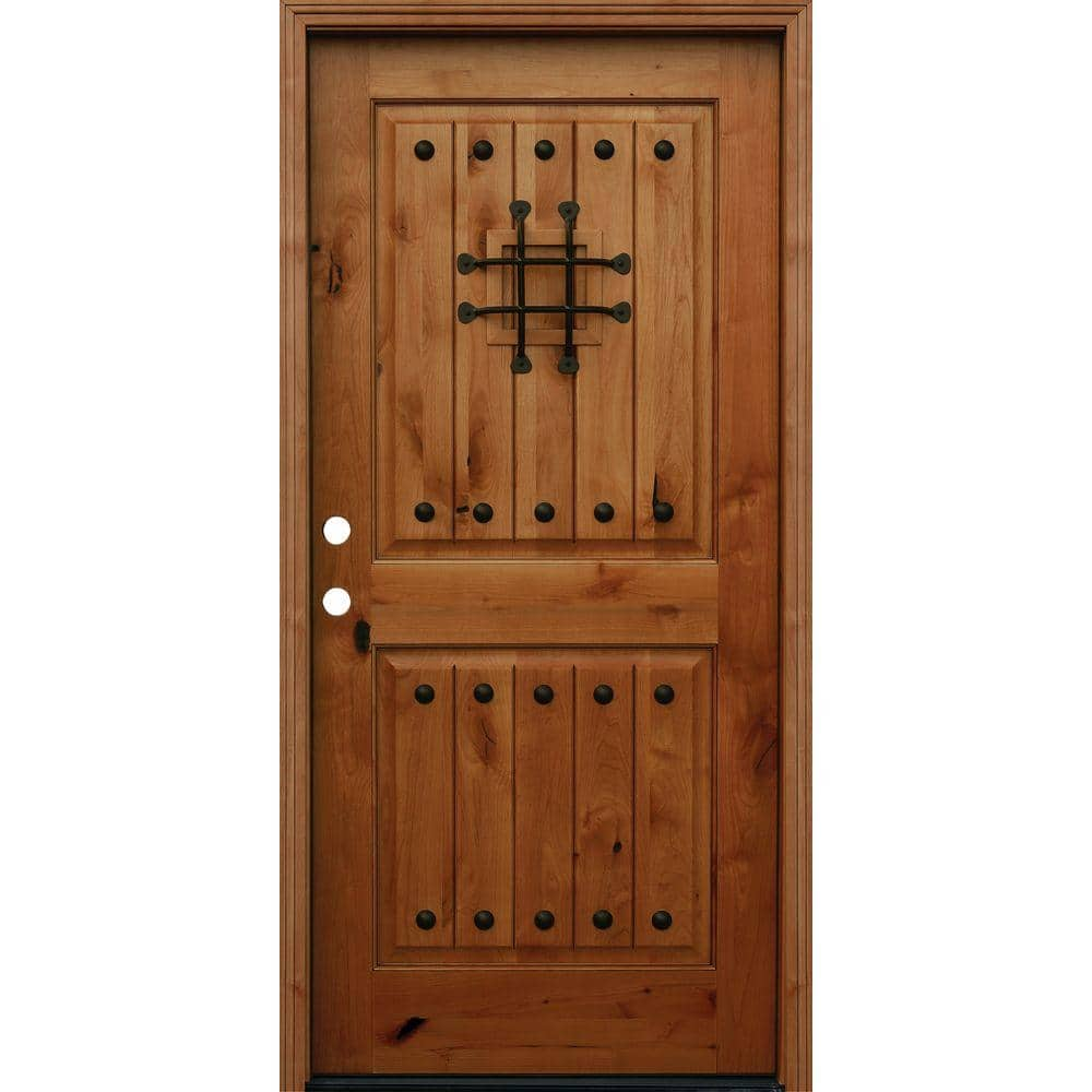 https://images.thdstatic.com/productImages/0072ebd2-7a8f-4d42-a9d9-86347628b827/svn/light-brown-pacific-entries-wood-doors-without-glass-a42r6-64_1000.jpg