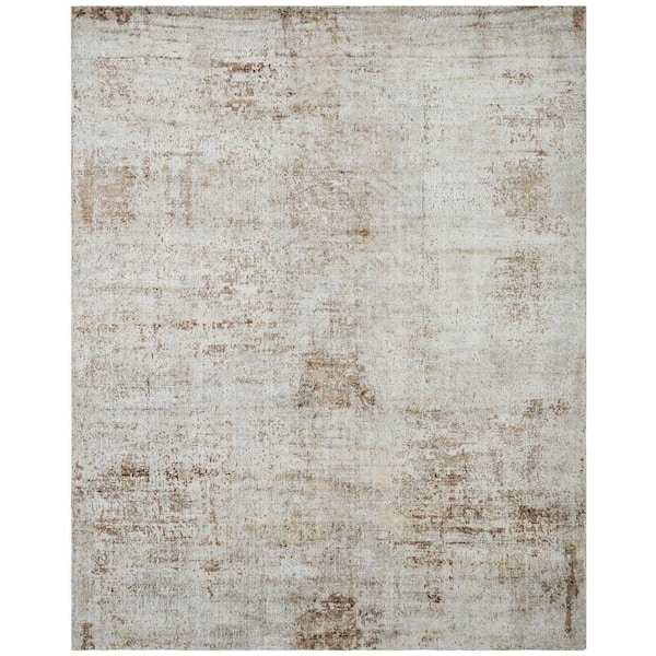 Alpha Soft Greys/Earth 8 ft. x 11 ft. Western Area Rug