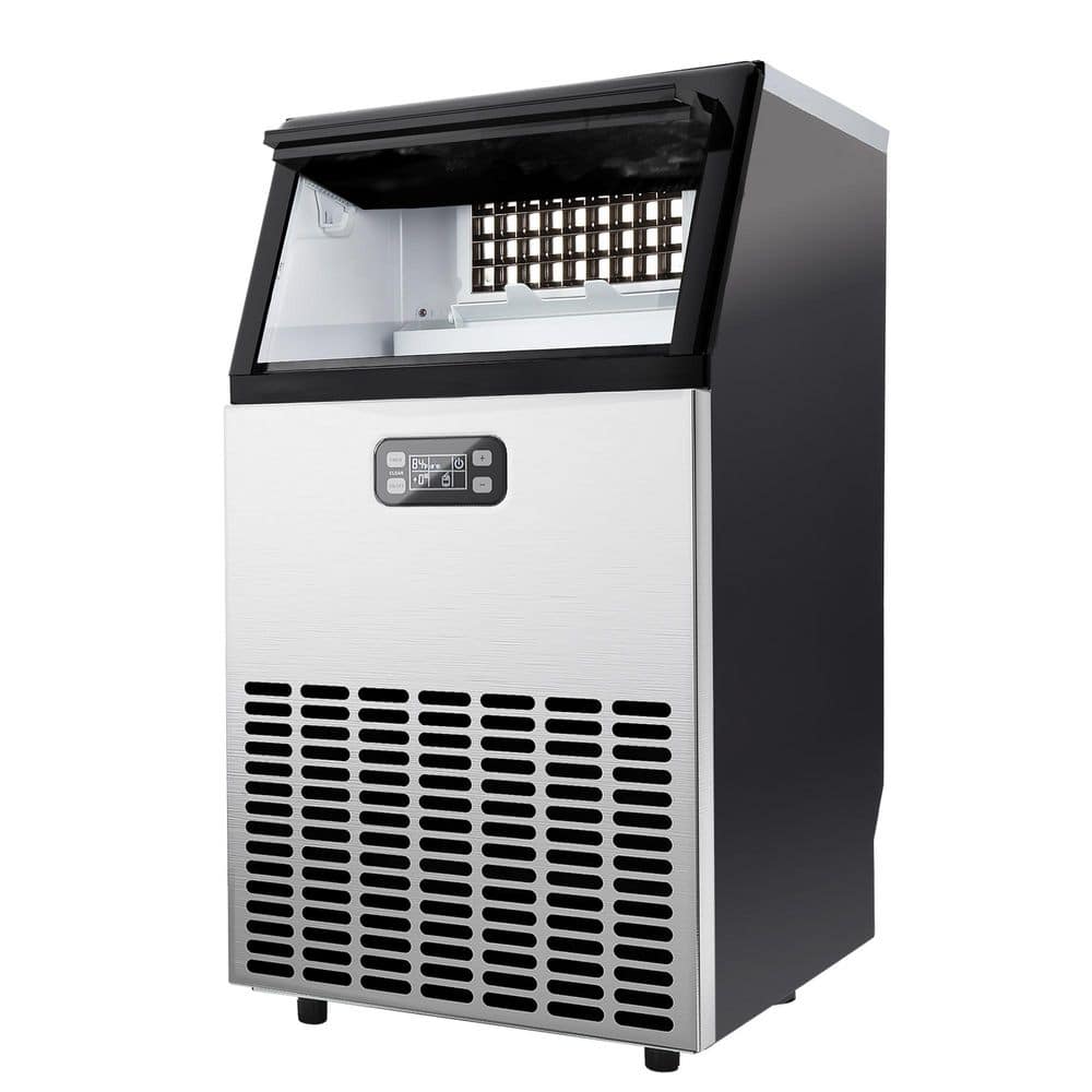 EUHOMY 22 in. 200 lbs. /24H Full Size Cubes Undercounter Commercial Ice Maker in Black
