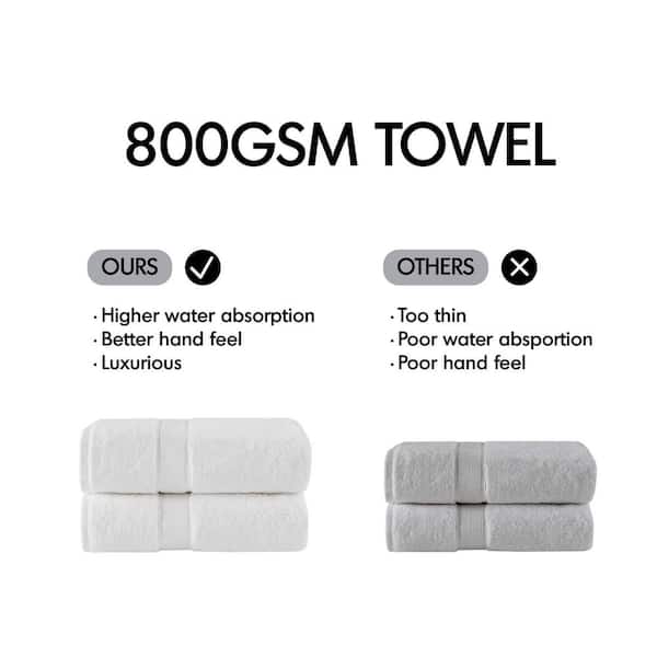 MADISON PARK Signature 800GSM 8-Piece Brown Ultra-Soft 100