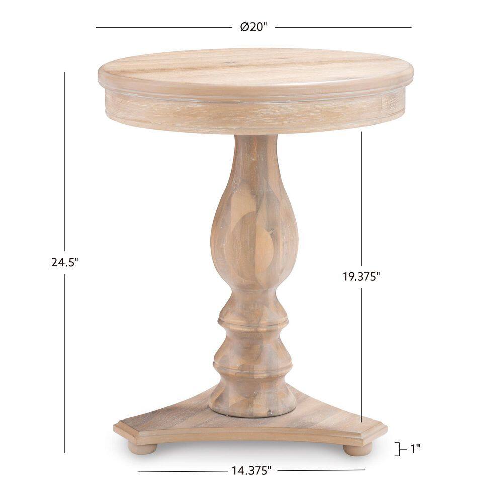 Cati 20 in. Hazelnut Round Wood End Table - thumbnail 7