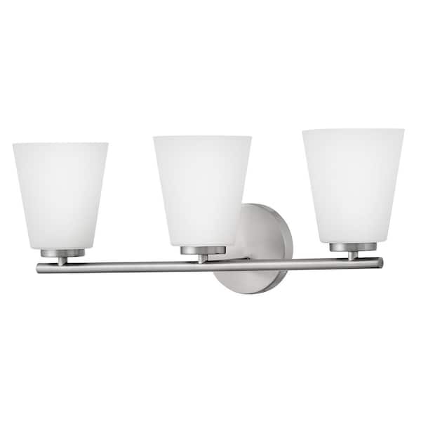 LARK - Bri 24.0 in. 3 Light Brushed Nickel Vanity Light