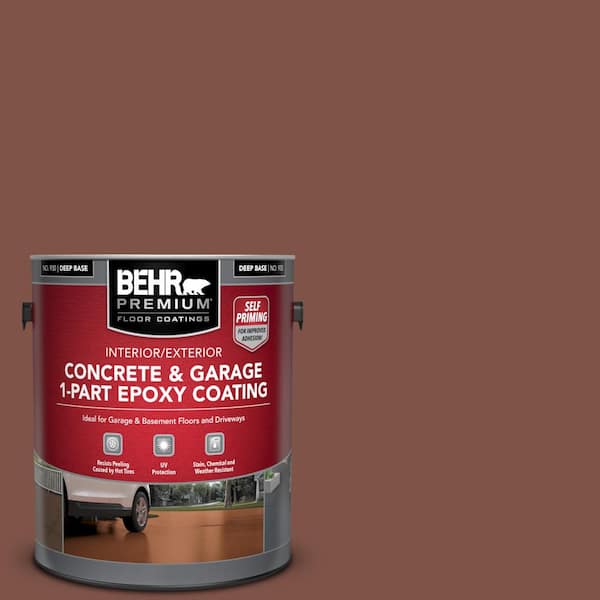 BEHR PREMIUM 1 gal. #SC-118 Terra Cotta Self-Priming 1-Part Epoxy Satin Interior/Exterior Concrete and Garage Floor Paint