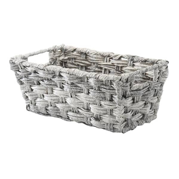 Whitmor 12 in. D x 5 in. H x 7 in. W Grey Plastic Cube Storage Bin
