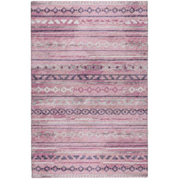 Dream Shag Premium Machine Washable Abstract ADS116 Pink 3 ft. x 5 ft. Area Rug