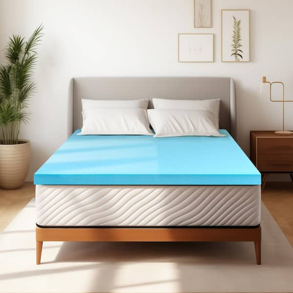 Subrtex 2 Inch Memory Foam Mattress store Topper Ventilated Gel Infused Bed Foam Toppe