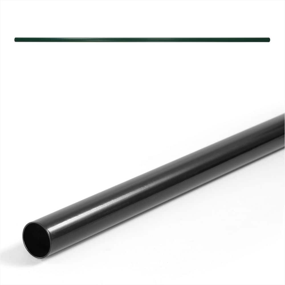Fencer Wire 1-5/8 in. Chain Link Fence Black Galvanized Steel Top