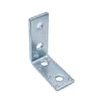 4-Hole 90° Angle Strut Bracket with Magnets - Silver Galvanized (Strut Fitting)