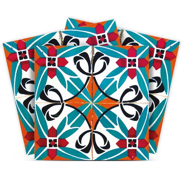 MI ALMA Multicolor H6 12 in. x 12 in.Vinyl Peel and Stick Tile (24 Tiles, 24 sq.ft./pack)