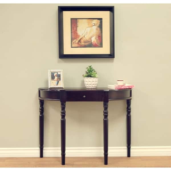 Homecraft Furniture 36 in. Espresso Rectangle Wood Console Table with Drawers