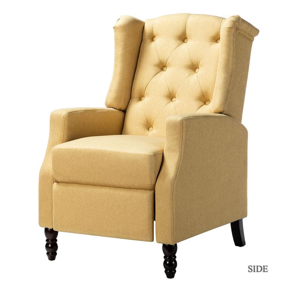 JAYDEN CREATION Carina Yellow Tufted Manual Recliner CHOY6023YELLOW