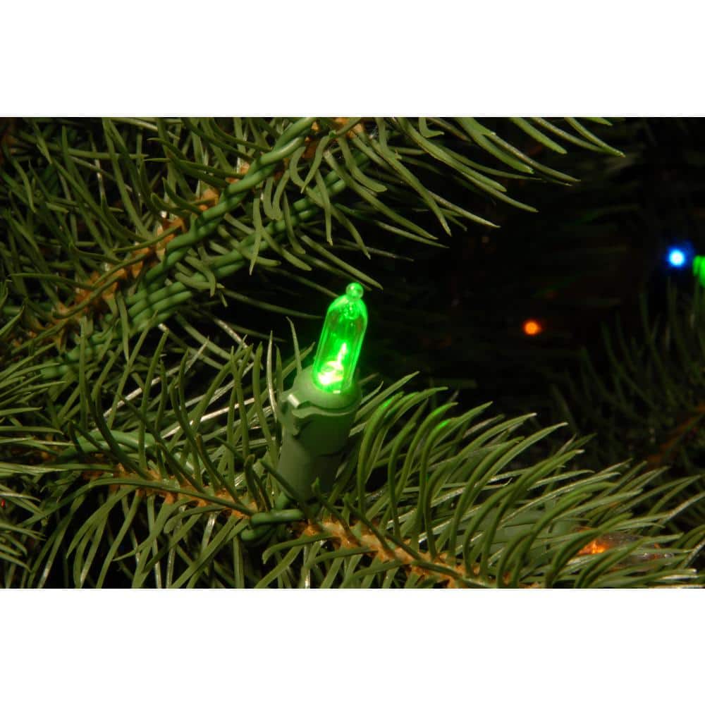 6.5' Green Douglas Fir Slim Pre-Lit Christmas Tree with Dual Color LED Lights