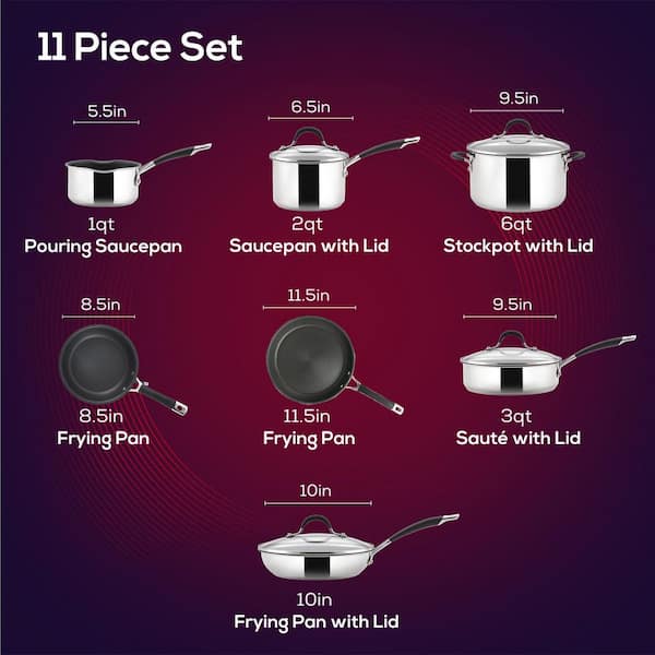 Cookware 16 PCS Stainless Steel Cookware Set Suitable for All Cooking  Sources Induction Stove - China Cookware and Stainless Steel Cookware price