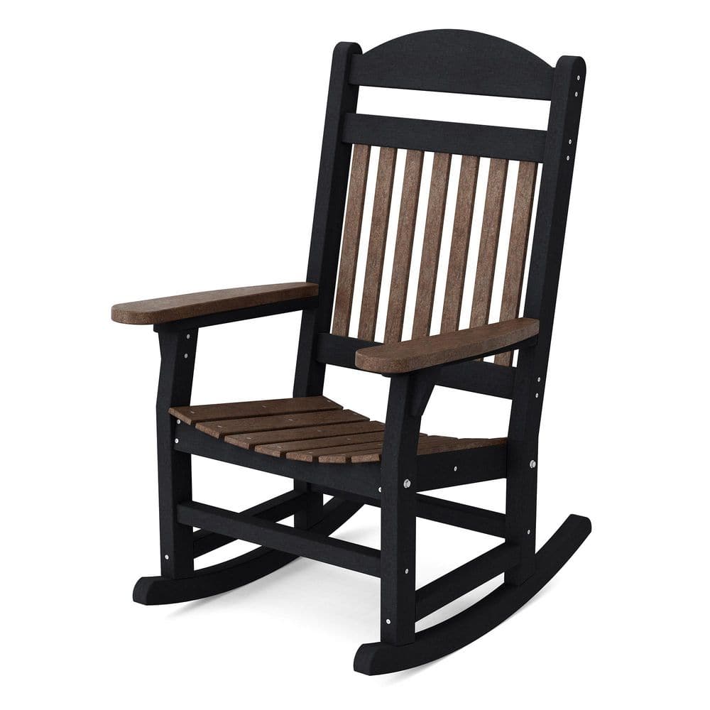 Heritage Tudor Brown and Black Plastic Traditional Outdoor Rocking Chair price history on PriceWatchPro