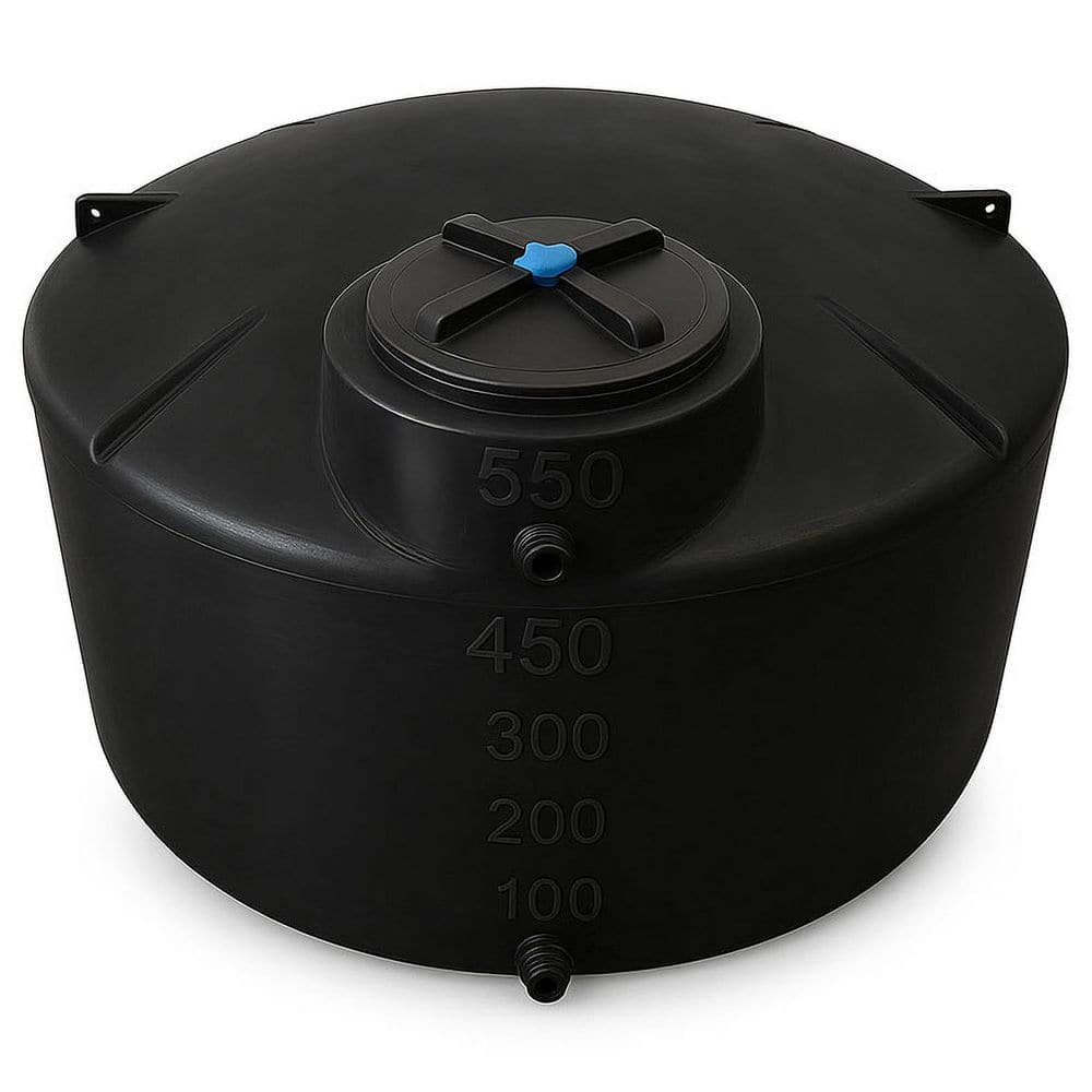 VPC 550 Gal. Black Polyethylene Vertical Water Storage Tank 85