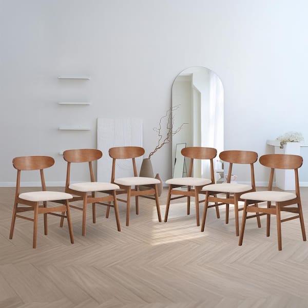 NEW CLASSIC HOME FURNISHINGS New Classic Furniture Morocco Natural Polyester Fabric Seat Dining Side Chair (Set of 6)