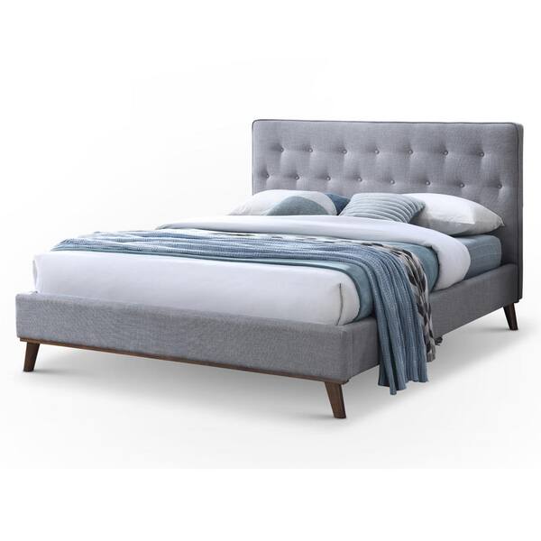 Ashcroft Furniture Co Adriano Light Gray Solid Wood Frame