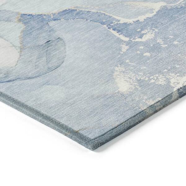 Chantille ACN517 Blue 2 ft. 3 in. x 7 ft. 6 in. Machine Washable Indoor/Outdoor Geometric Runner Rug
