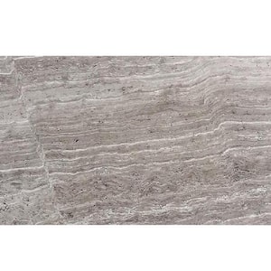 Wooden Beige 12 in. x 24 in. Polished Marble Subway Floor and Wall Tile (10 sq. ft./Case)