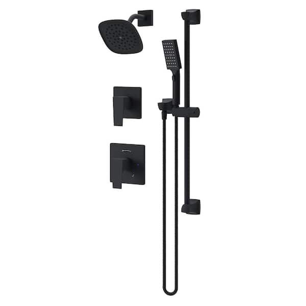 Verity Wall Mounted 2-Handle Shower Faucet Trim Kit with Hand Spray - 1.5 GPM (Valve Not Included)