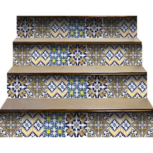 HomeRoots Addison Mosaic 4 in. x 4 in. Vinyl Peel and Stick Removable Tile Stickers (2.64 sq. ft./Pack)