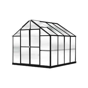 Growers Edition 8 ft. W x 8 ft. D x 7.6 ft. H Black Greenhouse