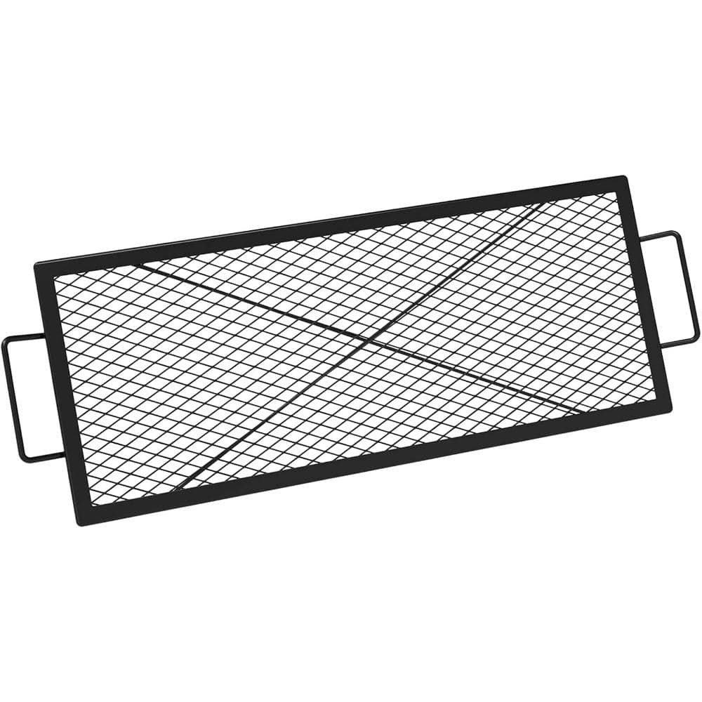 32 in. X-Marks Fire Pit Grill Grate, Rectangular Heavy-Duty Steel Campfire BBQ Grid with Handle price history on PriceWatchPro