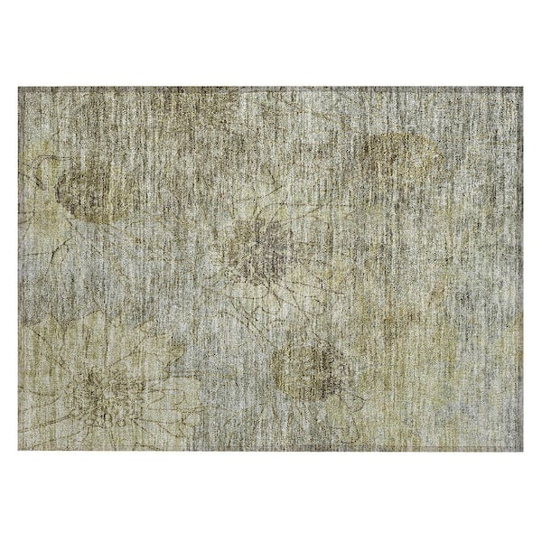 Addison Rugs Chantille Machine Washable Indoor/Outdoor Abstract ACN2235 Taupe 1 ft. 8 in. x 2 ft. 6 in. Accent Rug