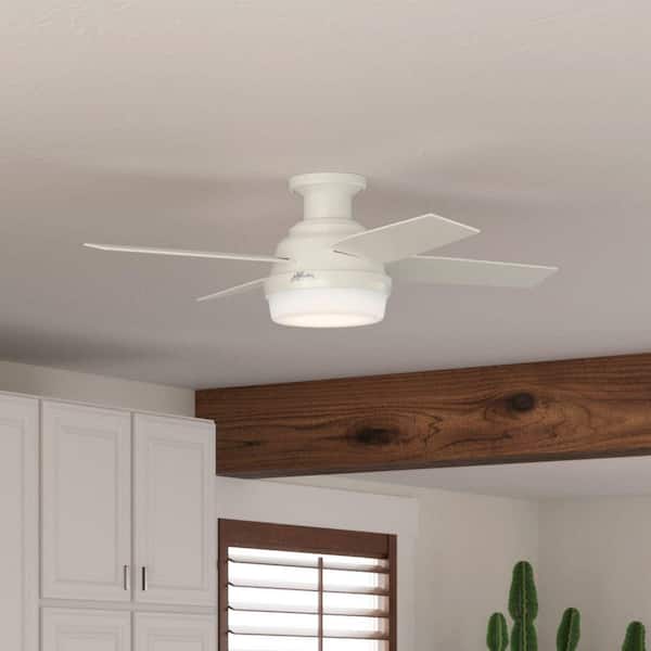 oud onvergeeflijk Behandeling Hunter Dempsey 44 in. Low Profile LED Indoor Fresh White Ceiling Fan with  Universal Remote 59244 - The Home Depot