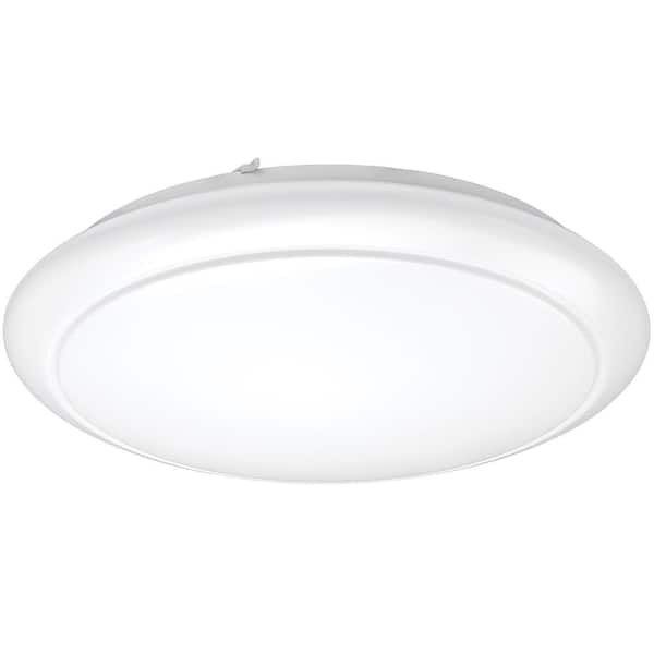 Eti 24 In White Round Led Flush Mount, Round Ceiling Light Cover Replacement