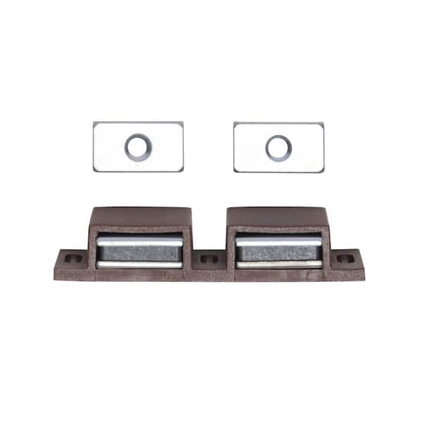 2x6 lbs. Magnetic Catch with Counter Plates, Brown (1-Pack) 2x6 lbs. Magnetic Catch with Counter Plates, Brown (1-Pack)