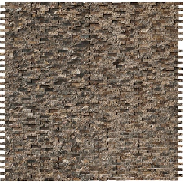 MSI Emperador 12 in. x 12 in. Textured Marble Floor and Wall Tile (1 sq. ft./Each)