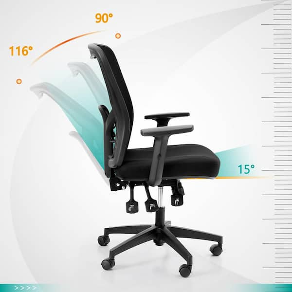  PHI VILLA Office Chair with High Back,3 Adjusters for