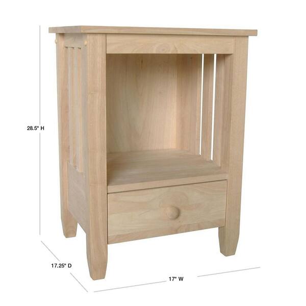 International Concepts Unfinished Storage End Table Bj6td International Concepts Unfinished, Unfinished Small Side Table