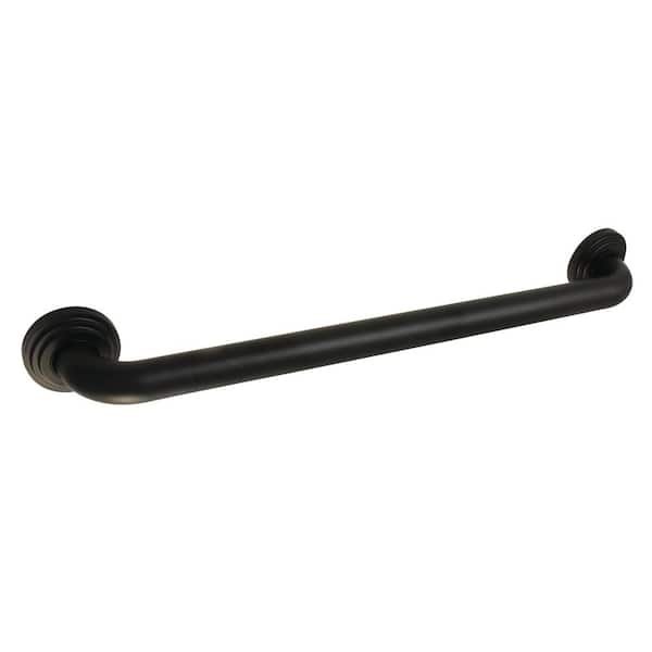 Kingston Brass Milano 24 in. x 1-1/4 in. Grab Bar in Matte Black ...