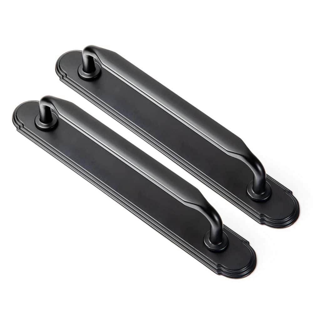 2-Pack 5 in. (128mm) Matte Black Zinc Alloy Cabinet Pull with Stepped Border Backplate Drawer Bar Pull price history on PriceWatchPro