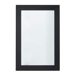 Litton Lane 36 in. x 18 in. Simplistic Rectangle Framed Black Wall ...